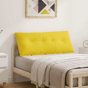 Cuscino per Schiena Giallo Chiaro 120 x 19 x 50 cm Tessuto