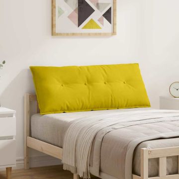 Cuscino per Schiena Giallo 120 x 50 cm Tessuto in Cords