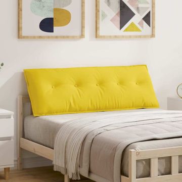 Cuscino per Schiena Giallo Chiaro 140 x 19 x 50 cm Tessuto