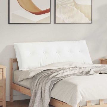 Cuscino per Schiena Bianco 140 x 19 x 50 cm Tessuto