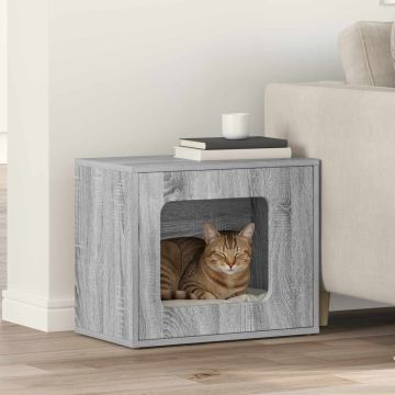 Casa per Gatti Grigio Sonoma 51 x 30 x 42,5 cm