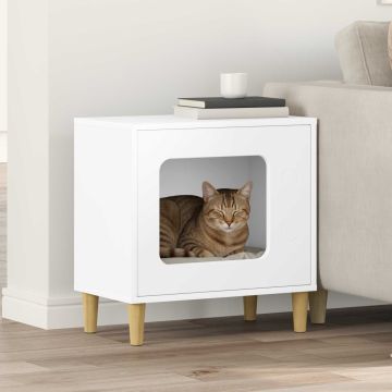 Casa per Gatti Bianco 51 x 30 x 52 cm Legno ingegnerizzato