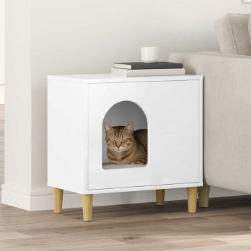 Casa per Gatti Bianco Lucido 51 x 30 x 52 cm