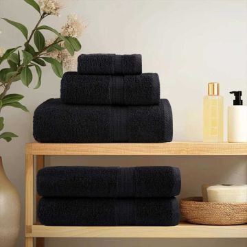 Asciugamano per Ospiti SOLUND 10 pz Nero 15 x 21 cm 550 gsm