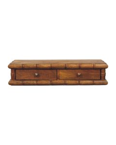 Console a Muro in Mango Massello con Dettaglio Bamboo