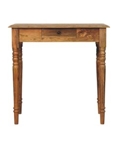 Scrivania in legno massello di mango con gambe tornite