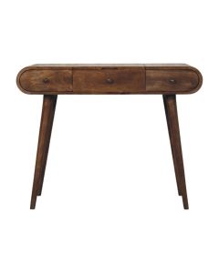 Toeletta in legno massello di mango, finitura grigio nordica