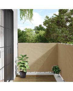 Paravento Balcone Beige 120x400 cm Tessuto Oxford