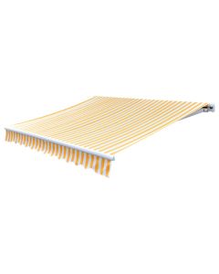 Tessuto di Ricambio per Tenda da Sole Arancione e Bianco 450x300 cm Poliestere