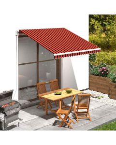 Tenda da Sole in Tela Arancione e Marrone 3x2,5 m
