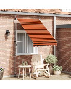 Tenda da Sole Retrattile Manuale 150 cm Arancione e Marrone