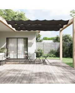 Paravento Verticale Antracite 180x800 cm Tessuto Oxford