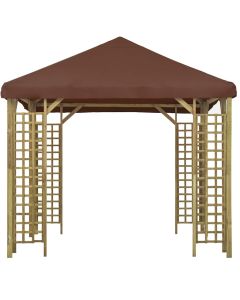 Gazebo 3x3 m Marrone