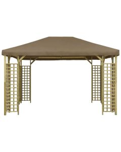 Gazebo 4x3 m Grigio Talpa