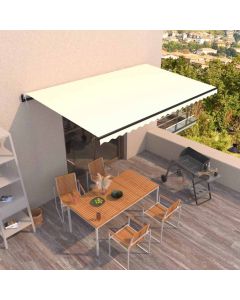 Tenda da Sole Retrattile Automatica 500x300 cm Crema