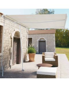 Tenda da Sole Manuale Autoportante Manuale 350x250 cm Crema