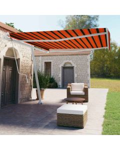 Tenda da Sole Autoportante Automatica 400x350cm Arancio Marrone