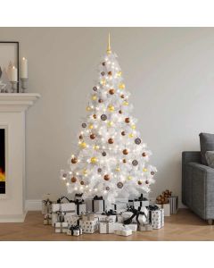 Albero di Natale Preilluminato con Palline 180 cm 620 Rami