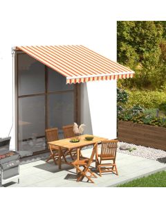 Tessuto di Ricambio per Tenda da Sole Giallo e Arancione 300x250 cm Poliestere