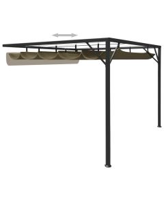 Gazebo da Giardino con Tetto Retrattile 3x3 m Talpa 180 g/m²