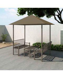 Padiglione Giardino Tavolo e Panche 2,5x1,5x2,4m Talpa 180 g/m²