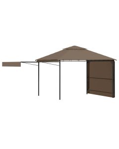Gazebo Tetto Doppio Estendibile 3x3x2,75m Grigio Talpa 180g/m²