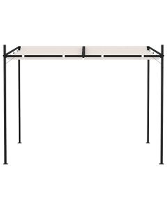 Gazebo con Tetto Retrattile 300x300x233 cm Crema