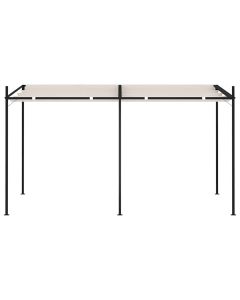 Gazebo con Tetto Retrattile 400x300x233 cm Crema