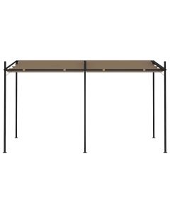 Gazebo con Tetto Retrattile 400x300x233 cm Grigio Talpa