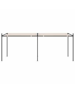 Gazebo con Tetto Retrattile 600x300x233 cm Crema