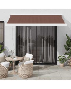 Tenda Sole Retrattile Manuale 350x250 cm Marrone
