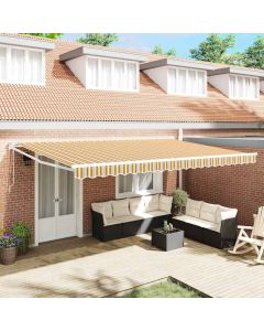 Tenda retrattile Multicolore 500 × 300 cm Poliestere e Metallo