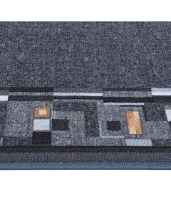 Tappeto Corsia Antracite 100x400 cm Antiscivolo