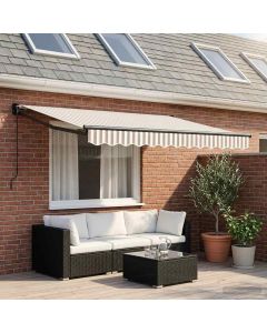 Tenda retrattile Grigio chiaro e bianco 3,5 x 2 m