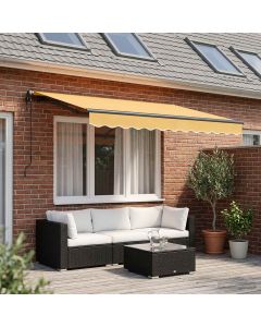 Tenda retrattile Sabbia 500 × 300 cm Tessuto e Alluminio