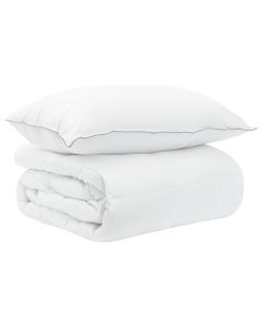 Set di Piumoni 2 pz 137 x 200 cm Inverno Bambù Bianco