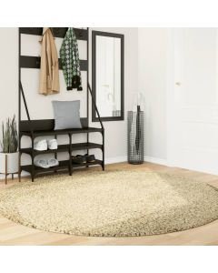 Tappeto Shaggy PAMPLONA a Pelo Lungo Moderno Oro Ø 200 cm