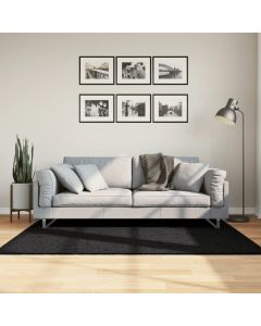 Tappeto OVIEDO a Pelo Corto Nero 120x170 cm