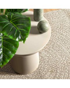 Tappeto ZIZUR Crema 120x120 cm Aspetto Iuta Interni ed Esterni