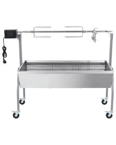 Barbecue XL a carbone con griglia e girarrosto elettrico