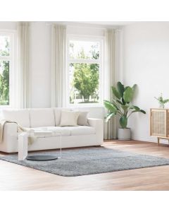 Tappeto Shaggy a Pelo Lungo NAVARRA Grigio Chiaro 240x240 cm