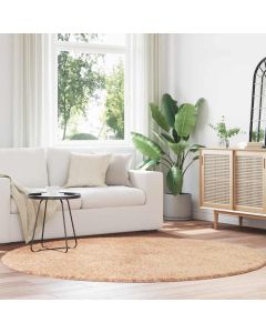 Tappeto Shaggy a Pelo Lungo NAVARRA Beige 200x200 cm poliestere