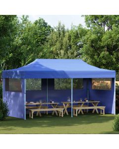 Tenda per Feste Pop-up Pieghevole Blu 3 x 6 m
