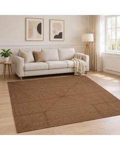 Tappeto da Area Grigio 240 x 240 cm Juta