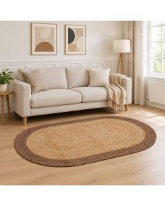 Tappeto da Area Grigio 152 x 245 cm Juta