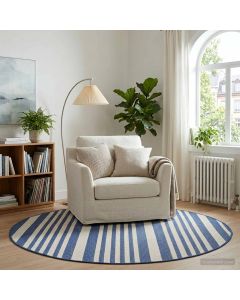 Tappeto per interni ed esterni OLITE Naturale e blu navy