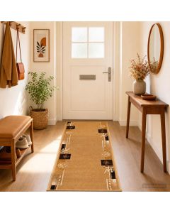 tappeto antiscivolo FLORNES Tessuto Beige PP 7 mm