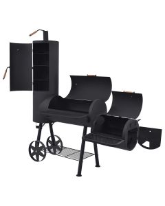 Barbecue a Carbonella con Ripiano Inferiore Nero XXL