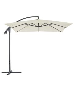 Ombrellone a Sbalzo con Palo in Acciaio 250x250 cm Sabbia