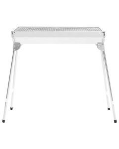 Griglia Barbecue da Campeggio Portatile Pieghevole Acciaio Inox